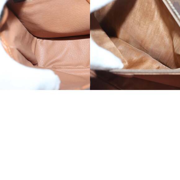 CELINE Macadam Canvas Circle Shoulder Bag Pvc Leather Brown Gold - Picture 13 of 13